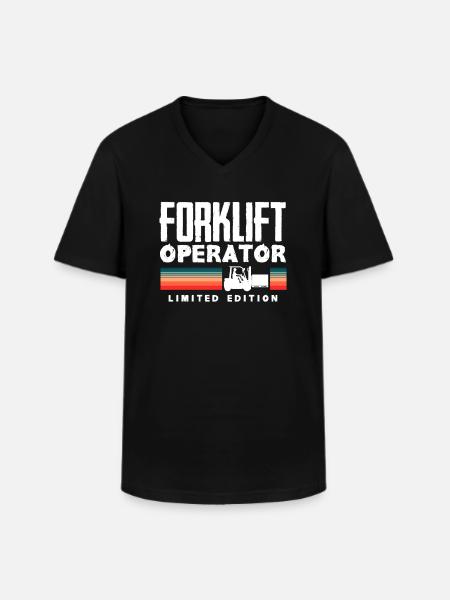 Forklift Driver Limited Edition - Men's V-Neck T-Shirt - black