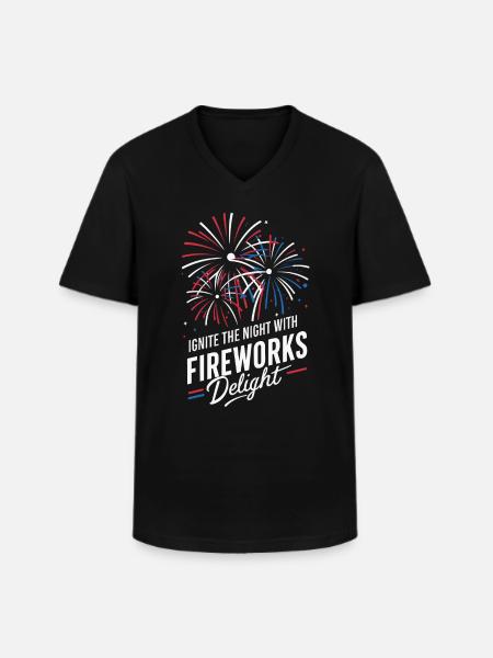 Pyrotechnics Fireworks Pyrotechnics - Men's V-Neck T-Shirt - black