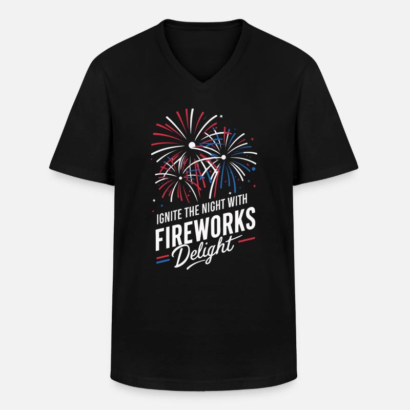 Pyrotechnics Fireworks Pyrotechnics - Men's V-Neck T-Shirt - black