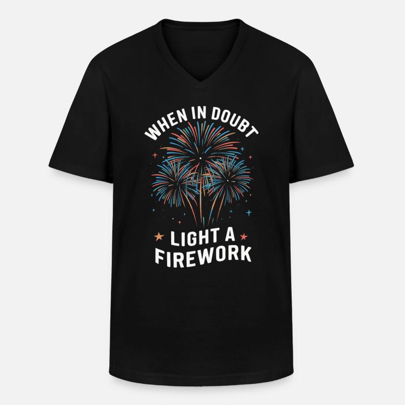 Pyrotechnics Fireworks Pyrotechnics - Men's V-Neck T-Shirt - black