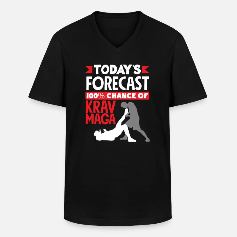 Krav Maga Vorhersage - Männer-T-Shirt mit V-Ausschnitt - Schwarz