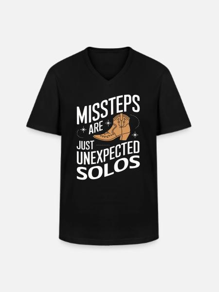Line Dancing Dancing Dancers - Men's V-Neck T-Shirt - black