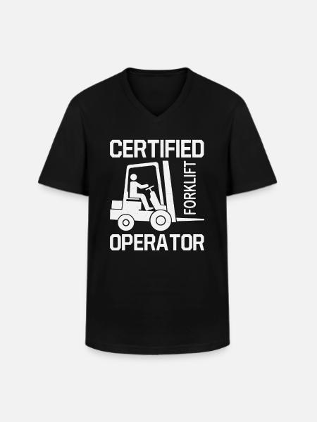 Gabelstaplerfahrer Gabelstaplerfahrer - Männer-T-Shirt mit V-Ausschnitt - Schwarz