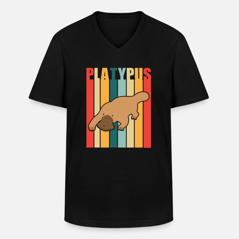 Schnabeltier - Männer-T-Shirt mit V-Ausschnitt - Schwarz