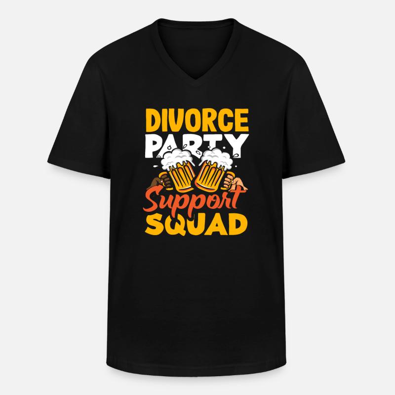 Scheidungspartei Unterstützungskommando Scheidung - Männer-T-Shirt mit V-Ausschnitt - Schwarz