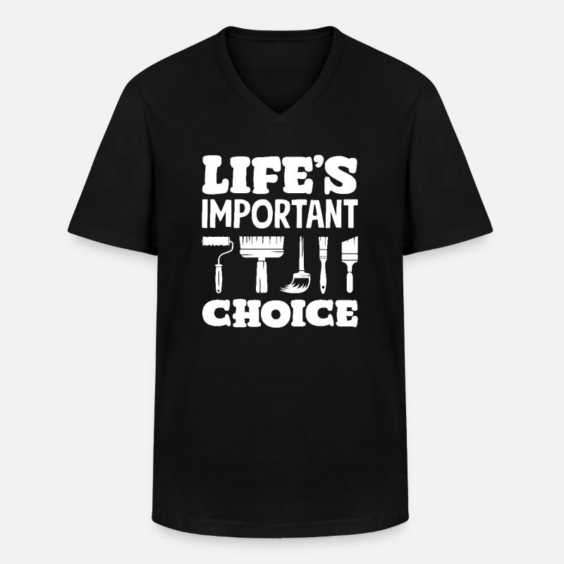 Vital Choice Painter Tools - Men's V-Neck T-Shirt - black