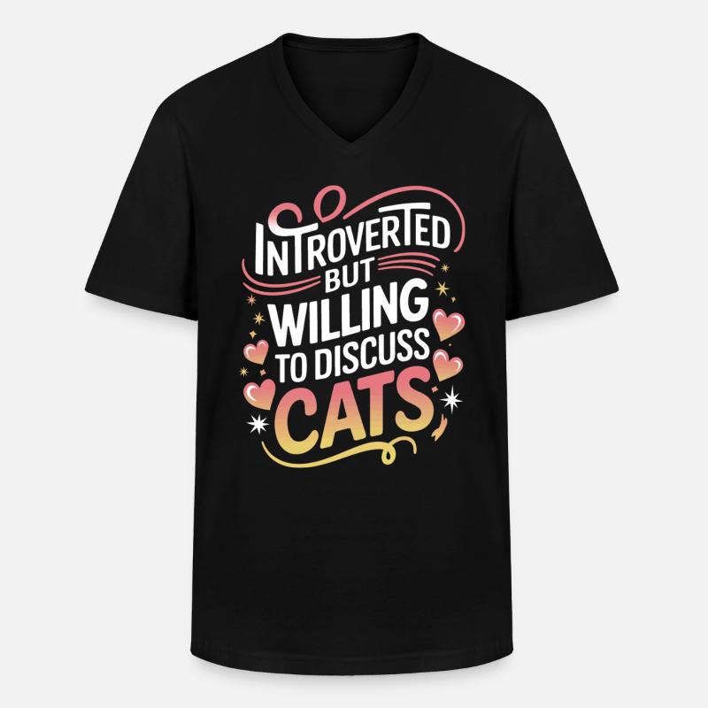 Introvert, antisocial, introvert - Men's V-Neck T-Shirt - black