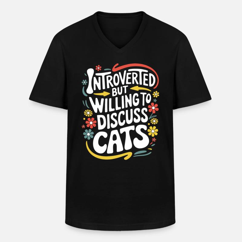 Introvert, antisocial, introvert - Men's V-Neck T-Shirt - black