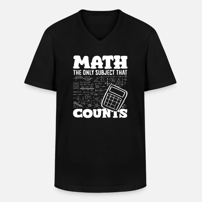 Math Teacher Math Gift - Men's V-Neck T-Shirt - black