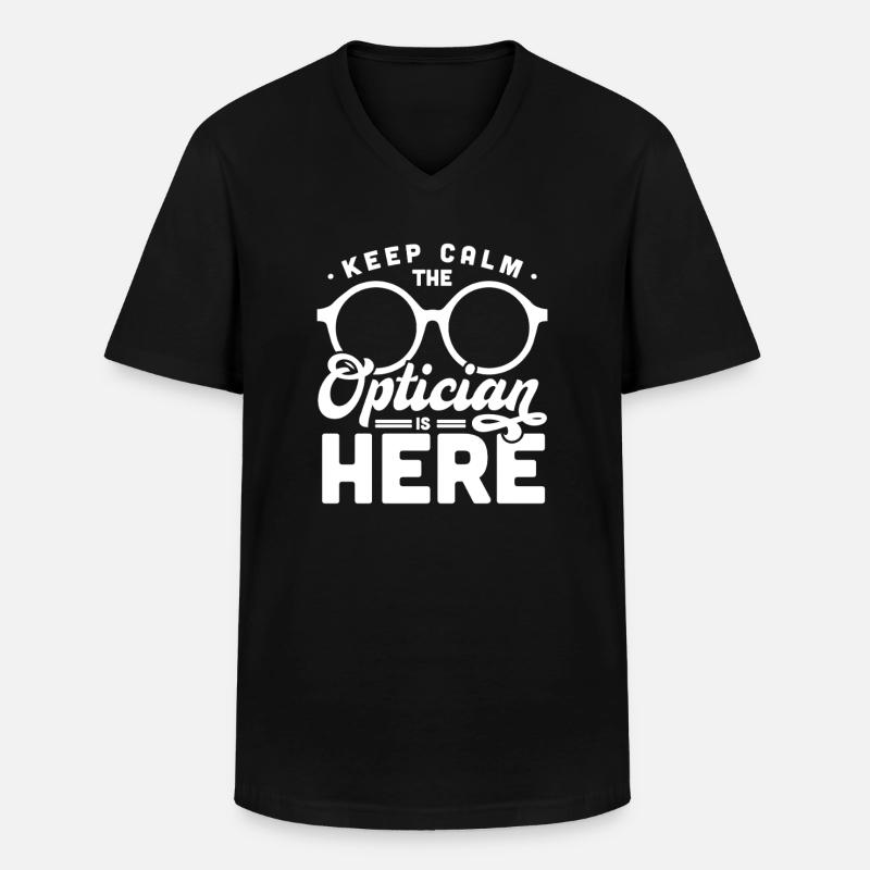 Optiker Optometrist - Männer-T-Shirt mit V-Ausschnitt - Schwarz