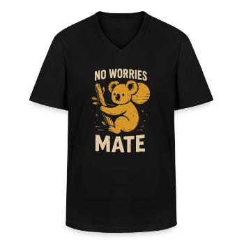 Kein Stress, Kumpel - Männer-T-Shirt mit V-Ausschnitt - Schwarz - Vorne - AI Model Male 178 dark (178cm)