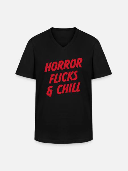 Films d’horreur et frisson - T-shirt col V Homme - noir