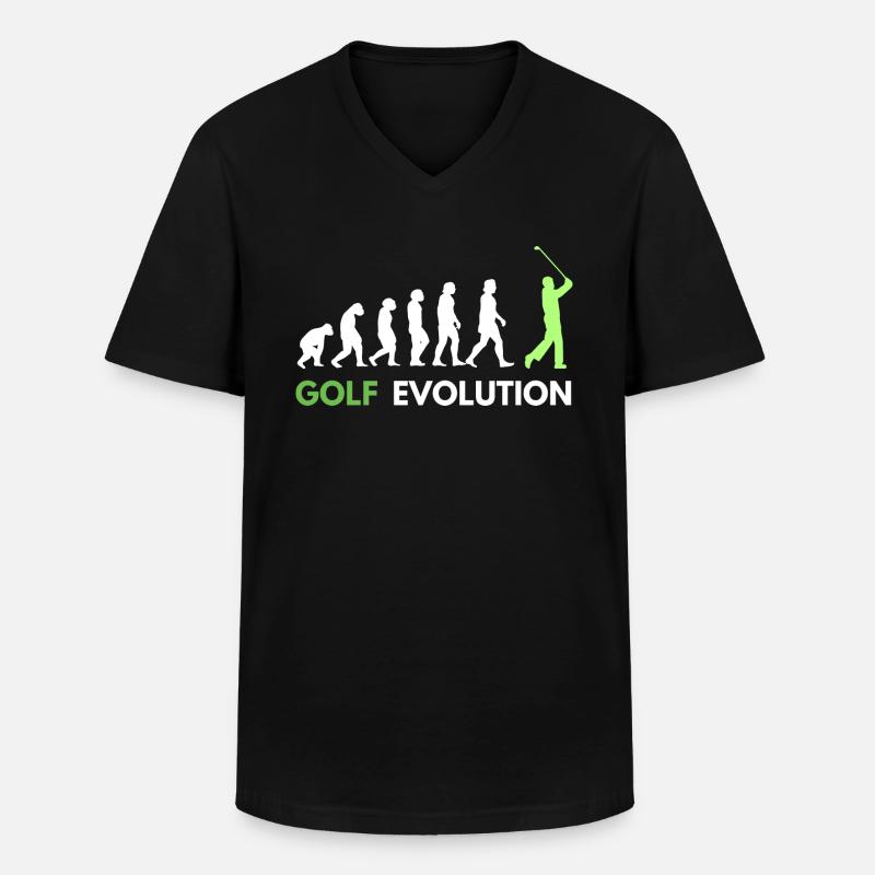 Golf Evolution Golfers - Men's V-Neck T-Shirt - black