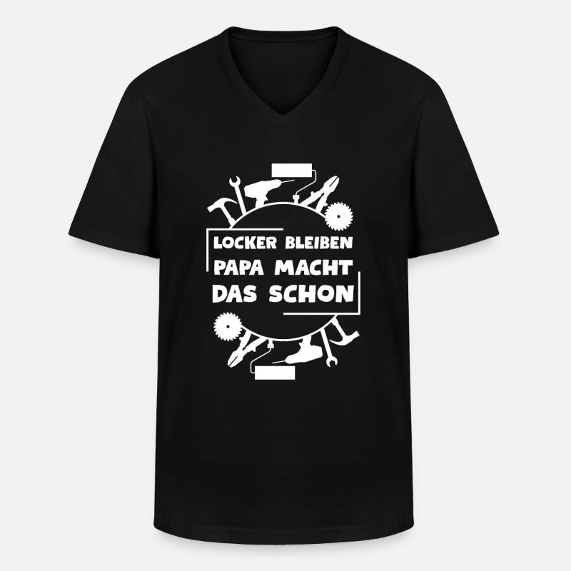 Heimwerker Handwerker Hobbyhandwerker - Männer-T-Shirt mit V-Ausschnitt - Schwarz