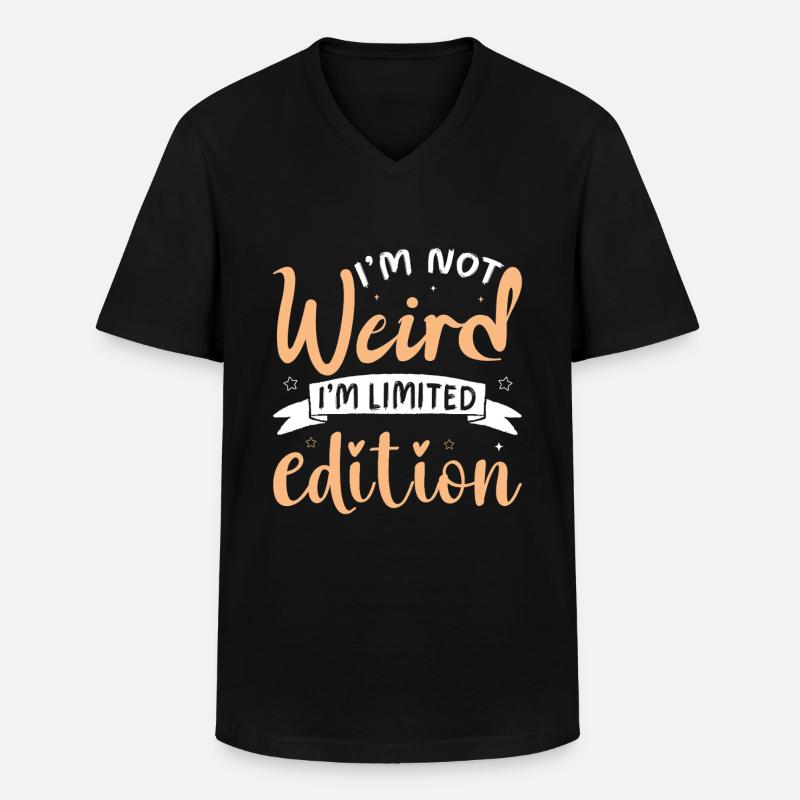 Weird, funny, limited: Explore unique - Men's V-Neck T-Shirt - black