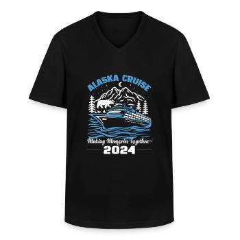 Alaskan Adventure - Matching Group Travel Gear - Männer-T-Shirt mit V-Ausschnitt - Schwarz - Vorne - AI Model Male 178 dark (178cm)