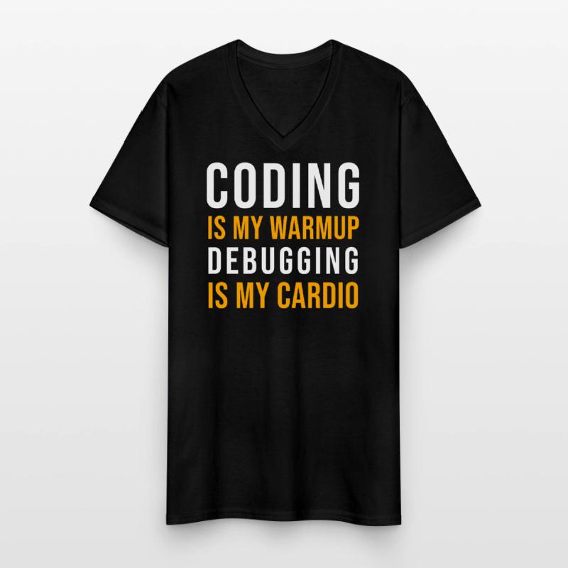 Coder Developer Programmer Coding IT Computer Men's V-Neck T-Shirt
