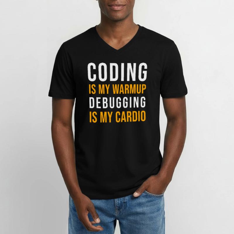 Coder Developer Programmer Coding IT Computer Men's V-Neck T-Shirt