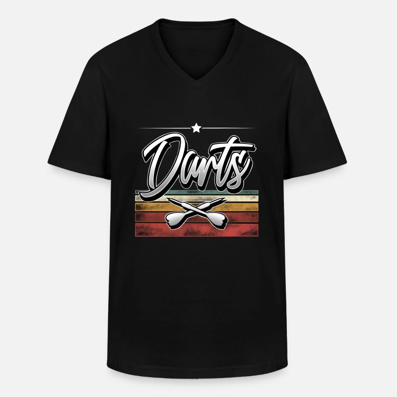 Darts - Männer-T-Shirt mit V-Ausschnitt - Schwarz