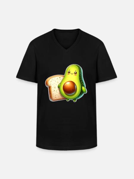 Avocado Toast - Men's V-Neck T-Shirt - black
