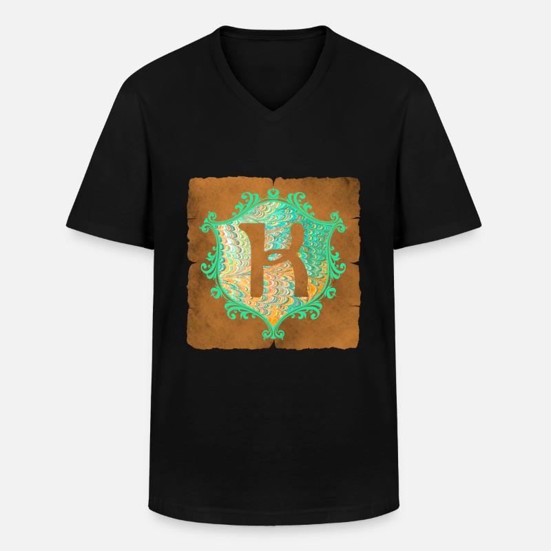 e 36 k - Männer-T-Shirt mit V-Ausschnitt - Schwarz