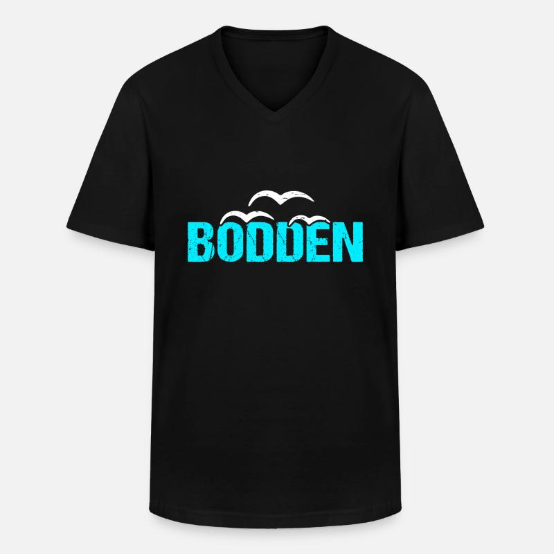 Bodden Ostsee Boddenlandschaft - Männer-T-Shirt mit V-Ausschnitt - Schwarz