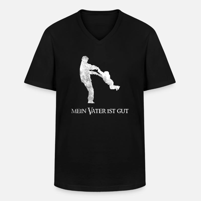 für coole Daddys day - Männer-T-Shirt mit V-Ausschnitt - Schwarz