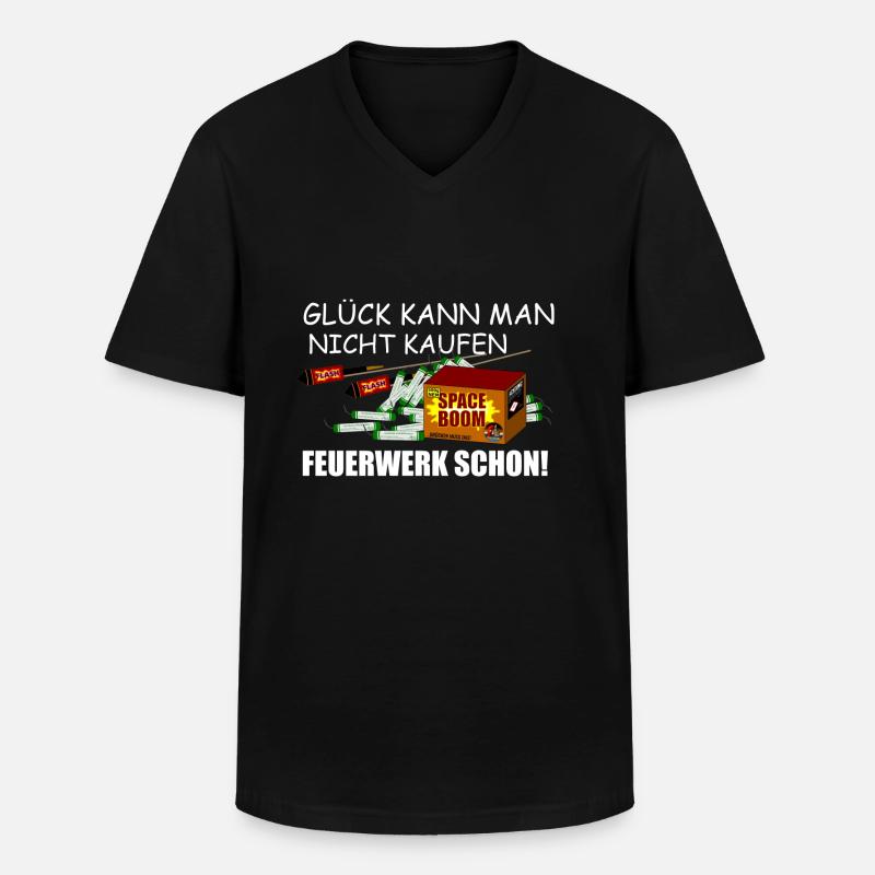 Fireworks can be bought - Men's V-Neck T-Shirt - black
