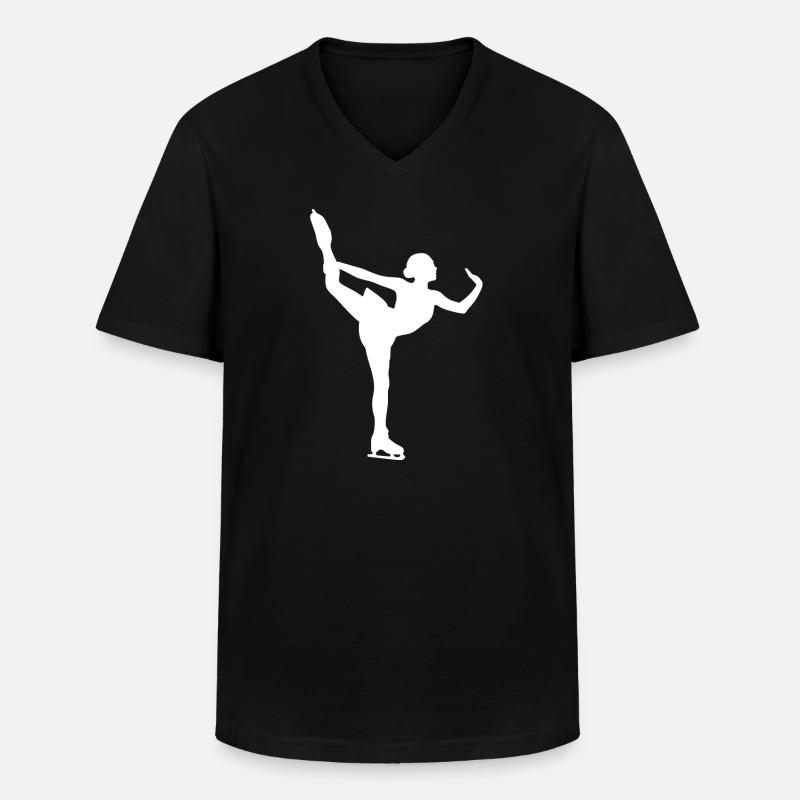 Eisläuferin - Männer-T-Shirt mit V-Ausschnitt - Schwarz