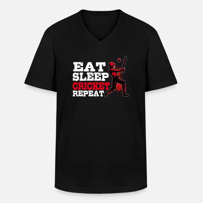 Cricket Geschenk - Männer-T-Shirt mit V-Ausschnitt - Schwarz