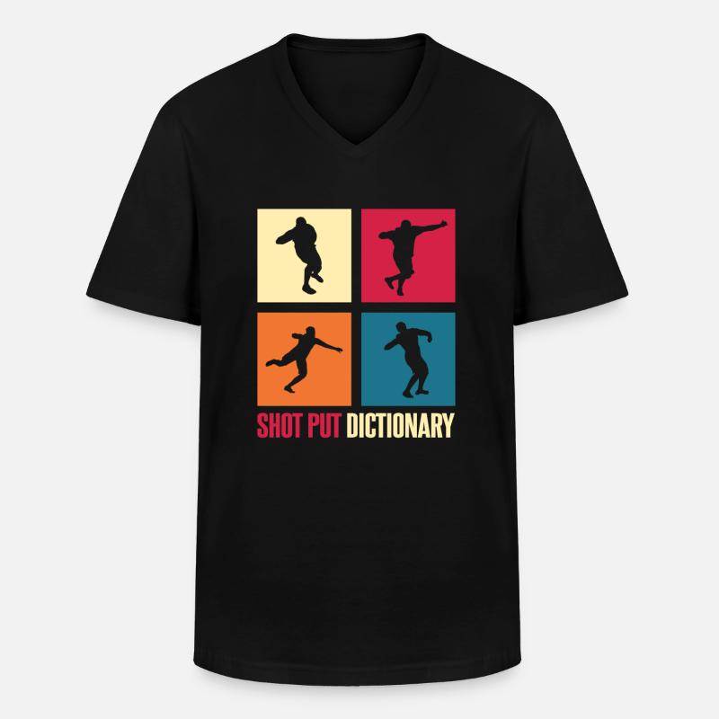 Kugelstossen Lexikon - Männer-T-Shirt mit V-Ausschnitt - Schwarz