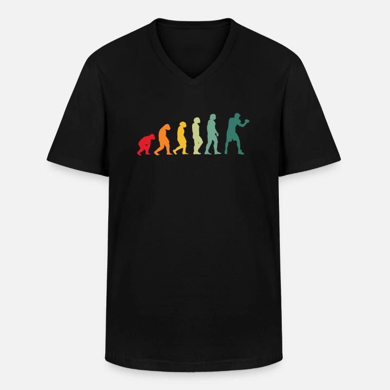 Boxing evolution boxing - Men's V-Neck T-Shirt - black