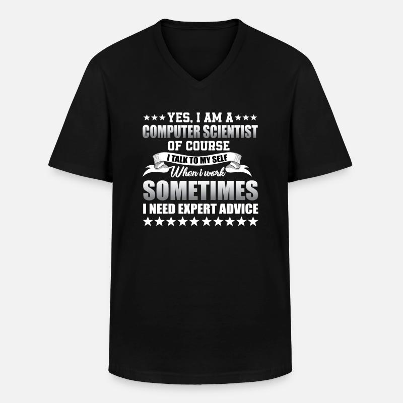 Informatiker - Männer-T-Shirt mit V-Ausschnitt - Schwarz