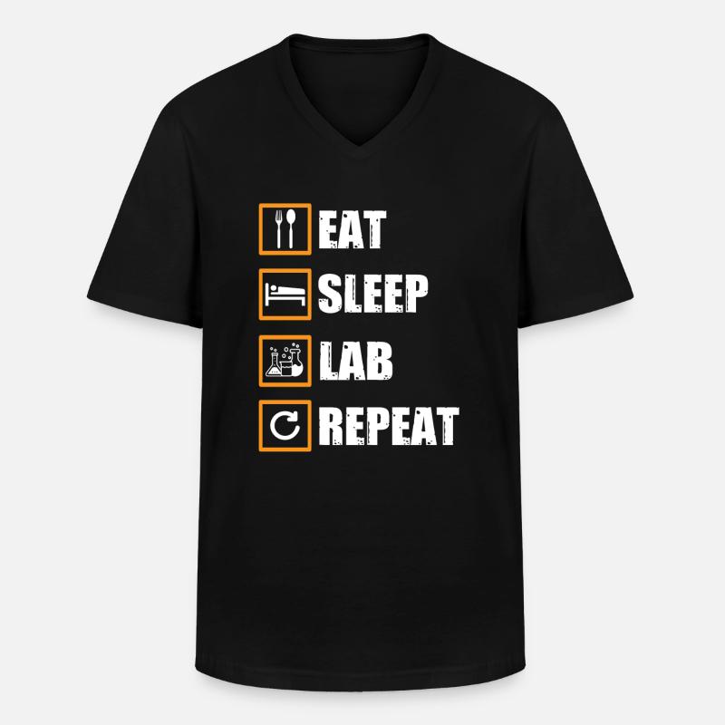 Labor Geschenk - Männer-T-Shirt mit V-Ausschnitt - Schwarz