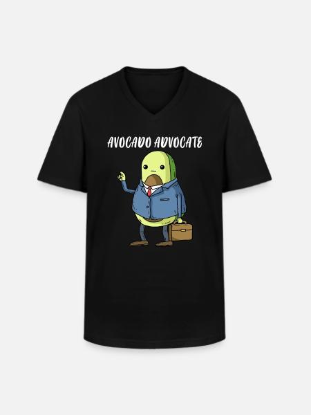 Advokat avocado jurist advokat advokat gave - Klassisk herre T-shirt med V-udskæring - sort