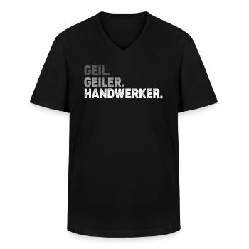Handwerker - Männer-T-Shirt mit V-Ausschnitt - Schwarz - Vorne - AI Model Male 178 dark (178cm)