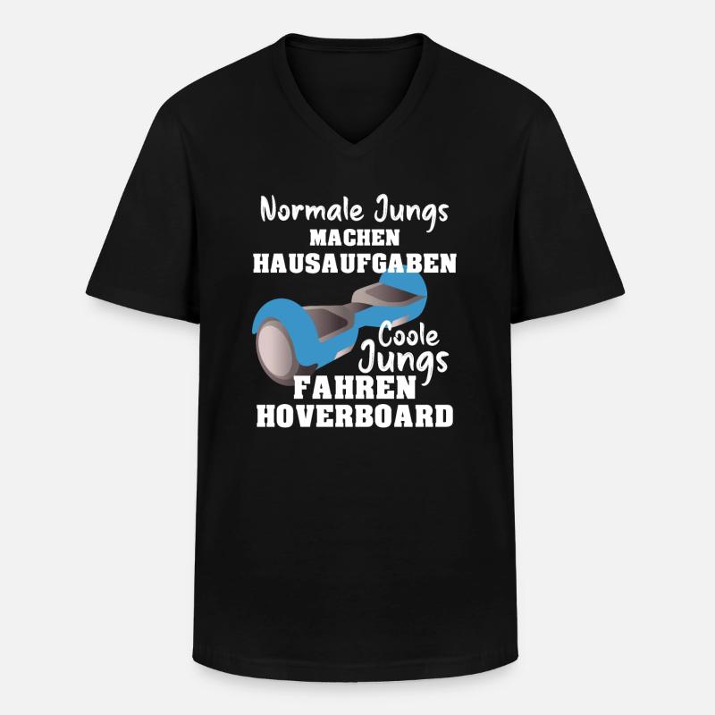 Hoverboard Coole Jungs fahren Hoverboard - Männer-T-Shirt mit V-Ausschnitt - Schwarz
