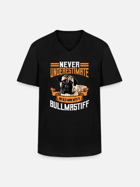 Bullmastiff Gift Men - Men's V-Neck T-Shirt - black