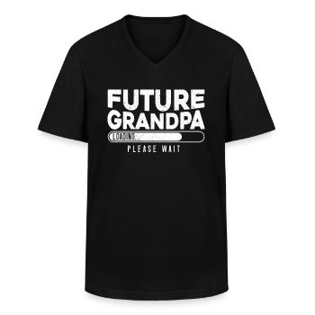 Zukünftiger Opa Loading - Männer-T-Shirt mit V-Ausschnitt - Schwarz - Vorne - AI Model Male 178 dark (178cm)