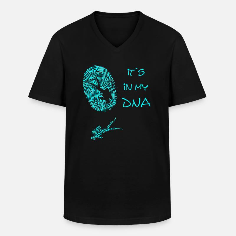 Diving its in my DNA - Männer-T-Shirt mit V-Ausschnitt - Schwarz