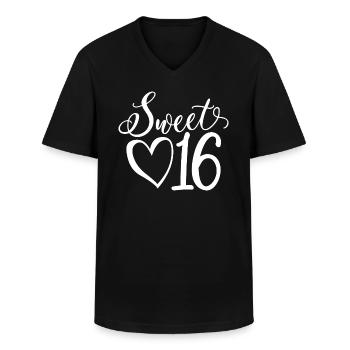 Sweet Sixteen Mignon cadeau de 16 ans - T-shirt col V Homme - noir - Devant - AI Model Male 178 dark (178cm)
