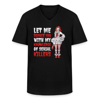 Laissez-moi vous séduire Cadeau de série policière - T-shirt col V Homme - noir - Devant - AI Model Male 178 dark (178cm)