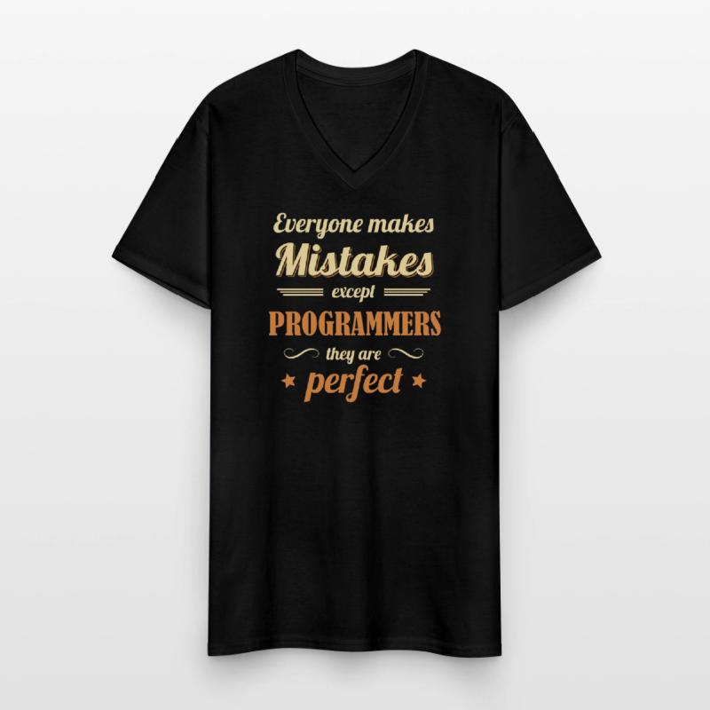 Programmers are Perfect Developer Coder Männer-T-Shirt mit V-Ausschnitt