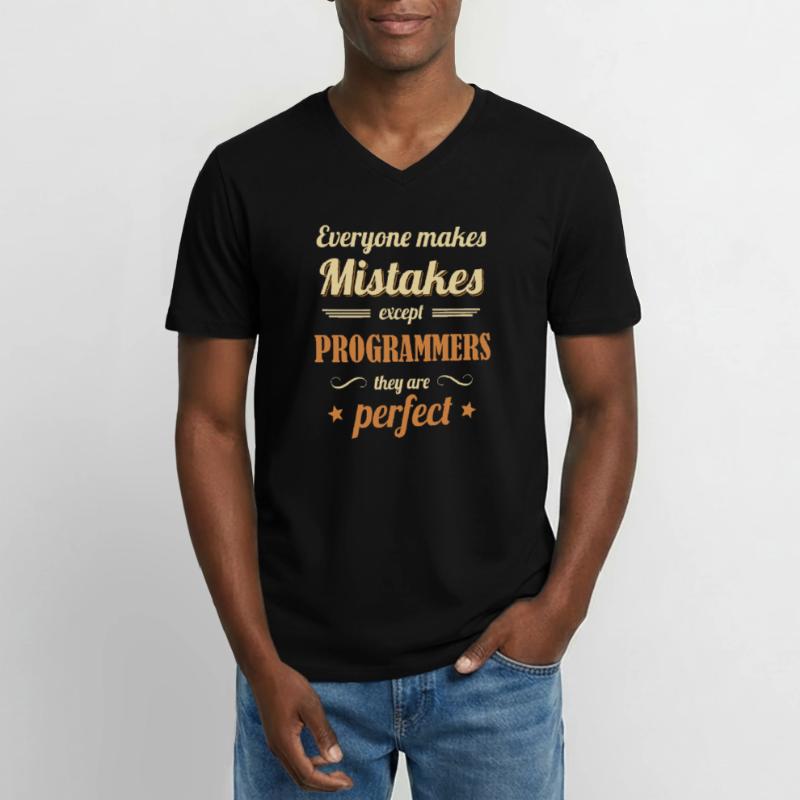 Programmers are Perfect Developer Coder Männer-T-Shirt mit V-Ausschnitt