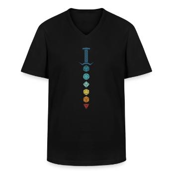 PnP RPG Rollenspiel Tabletop Spielleiter Pen and - Männer-T-Shirt mit V-Ausschnitt - Schwarz - Vorne - AI Model Male 178 dark (178cm)