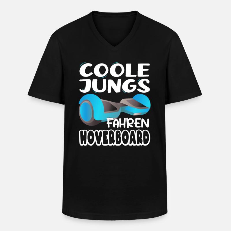 Hoverboarding Coole Jungs fahren Hoverboard - Männer-T-Shirt mit V-Ausschnitt - Schwarz