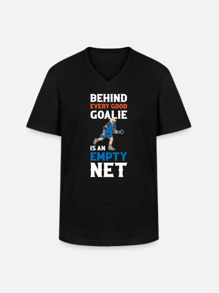 Lax Goalie Lacrosse Gift - Men's V-Neck T-Shirt - black