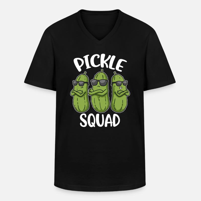 Pickle Squad Gurke Geschenk - Männer-T-Shirt mit V-Ausschnitt - Schwarz