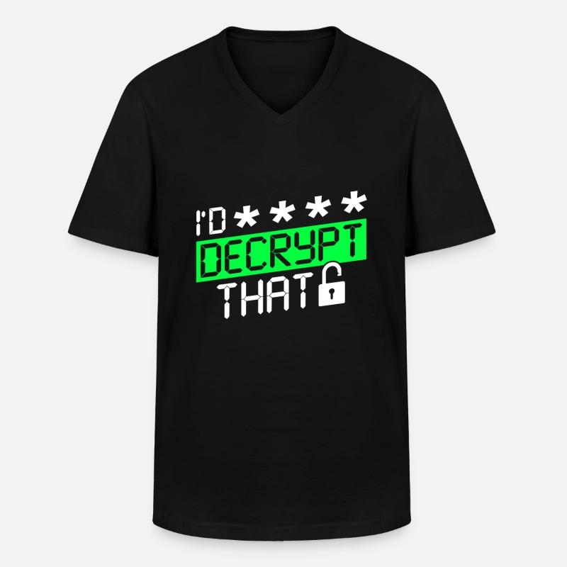 Cyber Security Hacker - Men's V-Neck T-Shirt - black