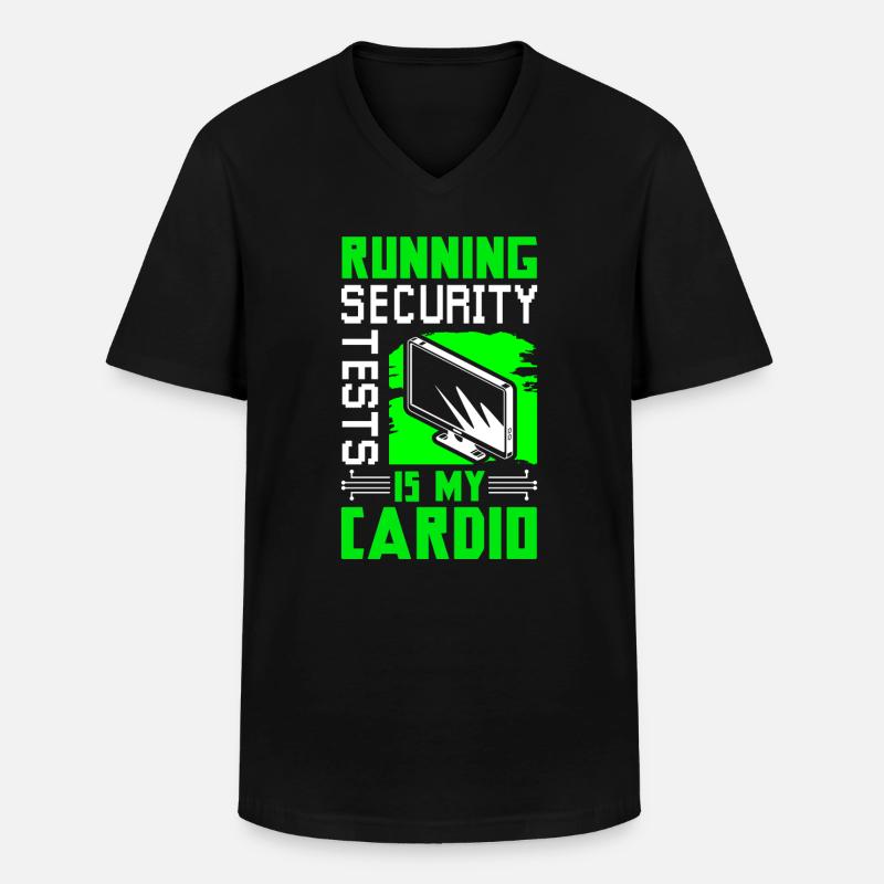 Cyber Security Test - Männer-T-Shirt mit V-Ausschnitt - Schwarz